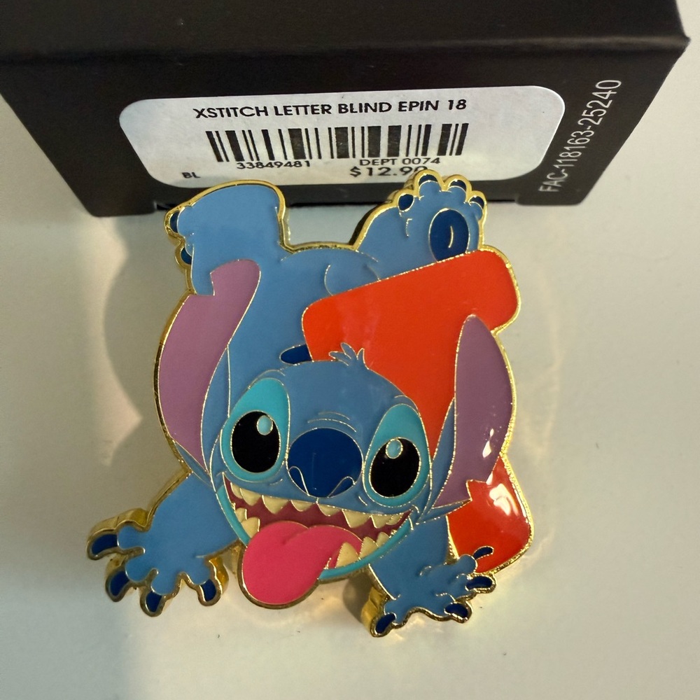 Disney Stitch Mystery Pin Alphabet Letter “T”